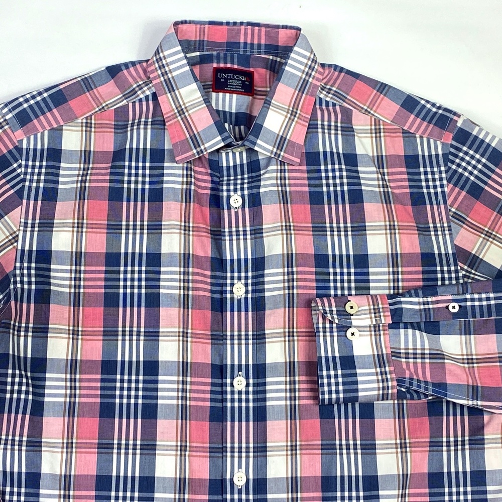 UNTUCKit Long Sleeve Button Up Cotton Shirt Men's Size M